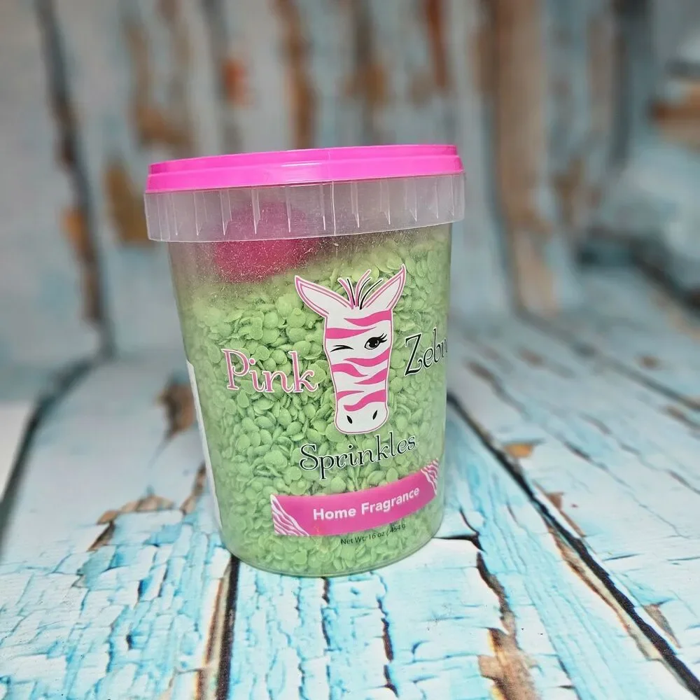 Pink Zebra Green Apple Sours Sprinkles Wax Melts 16 oz Jar Home Fragrance NEW